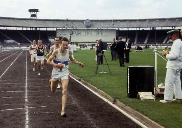 Bruce Tulloh wins a 5000m race at White City in the early 1960s