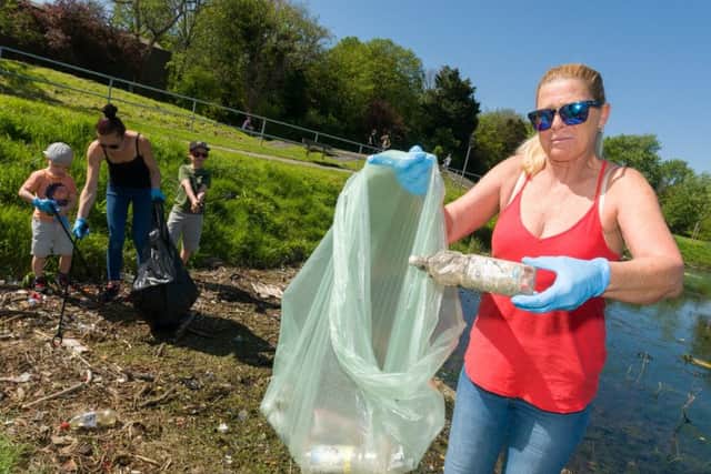 Tracy Goodey at the litter-pick Picture: Duncan Shepherd (180348-003)