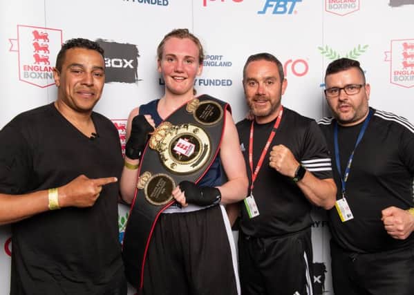 Kerry Davis won the National Elite Championship in London at 75kg. Picture: England Boxing