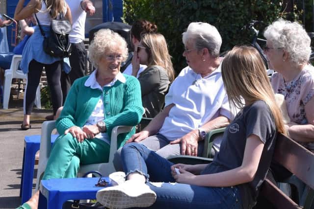 Members and guests at the open day at Forton Bowling Club