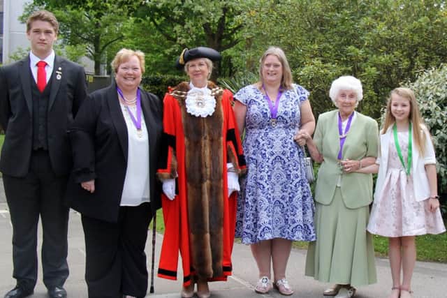 The 2018 Citizen of Honour winners with the Mayor of Fareham, Cllr Mrs Susan Bayford     Picture: Fareham Borough Council