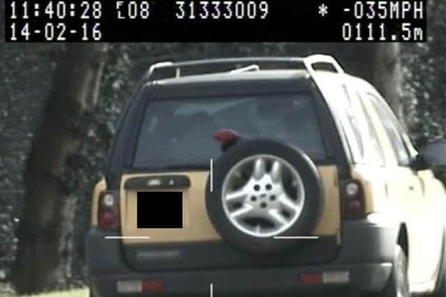 A Land Rover Freelander driven by Christopher Henry of Church Road, Weston-on-the-Green, Oxfordshire, who used the name of a French waxworks museum in a bid to avoid a speeding ticket Picture: Hampshire Constabulary