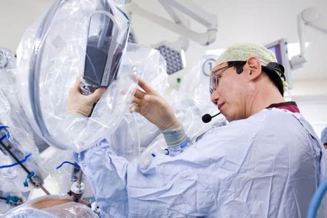 The Da Vinci robot at QA Hospital.