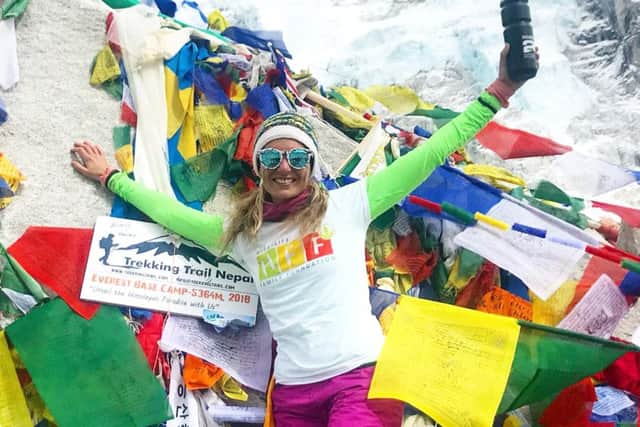 Sarah Green at Everest Base Camp