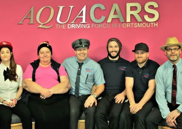 Staff at Aquacars raising money for Brain Tumour Research