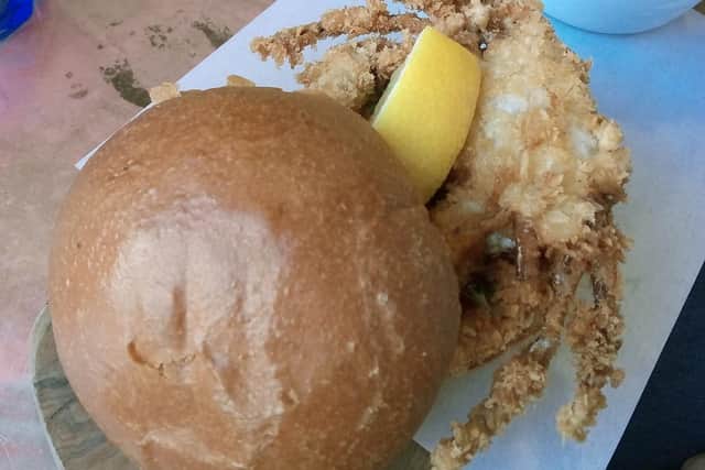 Crab burger at The Fisherman's Kitchen