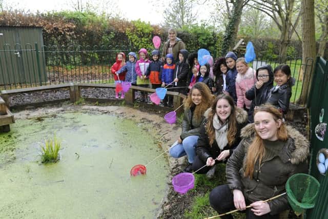 From left: Tamara Whittick, Annie Simpson and Rachael Beaumont who have helped to renovate an outdoor learning area at Front Lawn Primary Academy in Havant  Picture: Ian Hargreaves (180466-1)