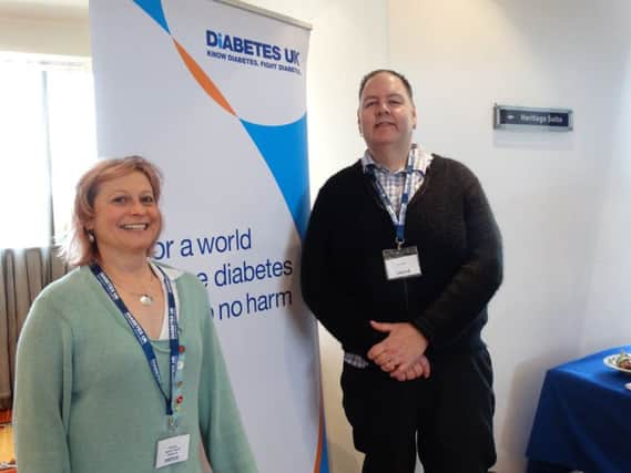 Regional manager at Diabetes UK Jill Steaton and podiatry patient Yian Jones, who is facing a foot amputation