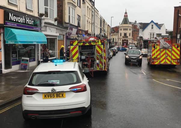 Firefighters at Nevaeh hair salon in Albert Road, Southsea Picture: Tom Cotterill