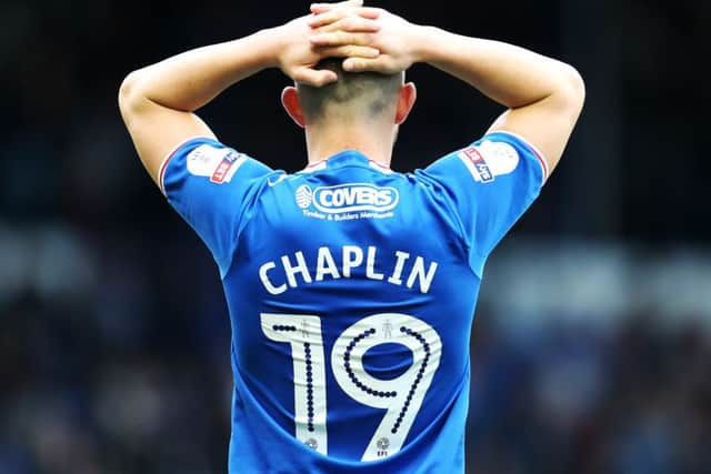 Pompey striker Conor Chaplin