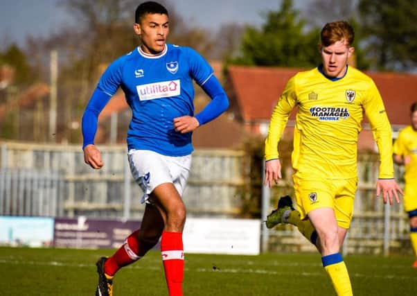 Christian Oxlade-Chamberlain in action for Pompey's reserves in January Picture: Colin Farmery