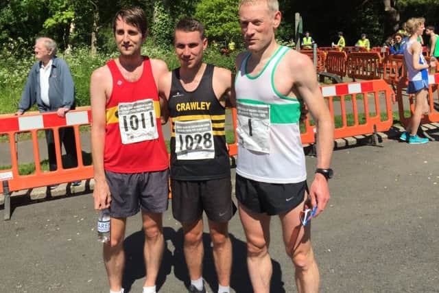 James Westlake won in 2017, with Matt Bradford, left, second and James Baker in third