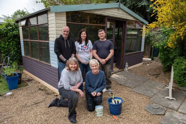 AOK Tea House Makeover  (back l-r) Jonno Rowlinson, Kerry Snuggs, Chris Clemson (front l-r) Paula Glenn and Jan McLeanPicture: Vernon Nash (180384-0274)
