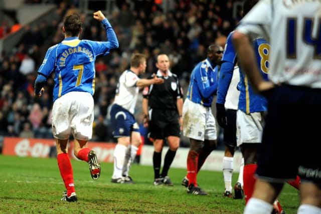 Hermann Hreidarsson celebrates victory at Preston