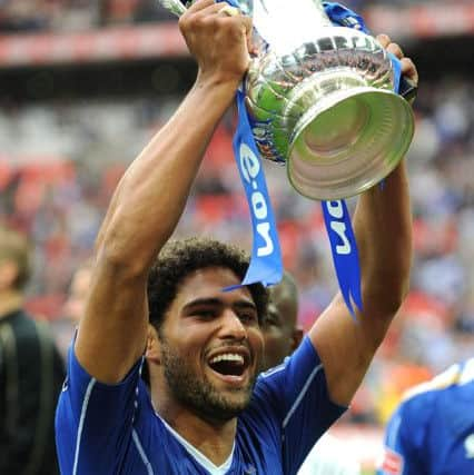 Glen Johnson celebrates the FA Cup win