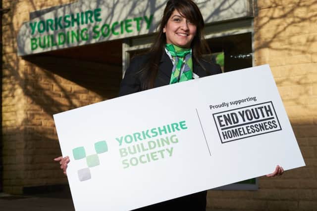 Staff at Yorkshire Building Society launch End Youth Homelessness charity collection. Pictured is Safeena Shafiq PPP-180515-192311001