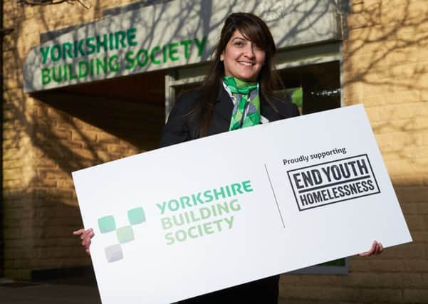 Staff at Yorkshire Building Society launch End Youth Homelessness charity collection. Pictured is Safeena Shafiq PPP-180515-192311001