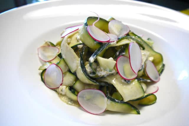 Courgette and anchovy salad
