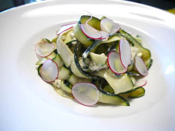 Courgette and anchovy salad