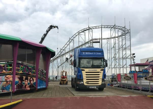 Skyways being dismantled at Clarence Pier. 
Picture: Samuel Carter-Brazier