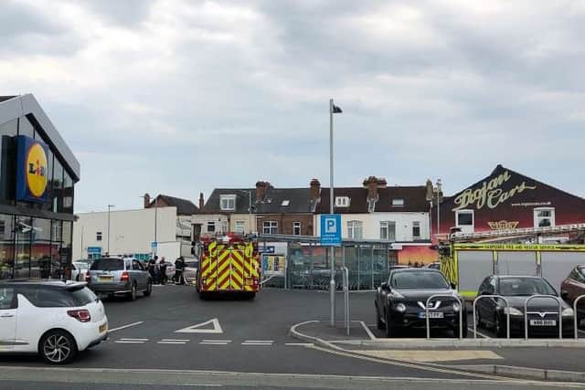 Emergency services at Lidl car park, Picture: Stuart Southwell