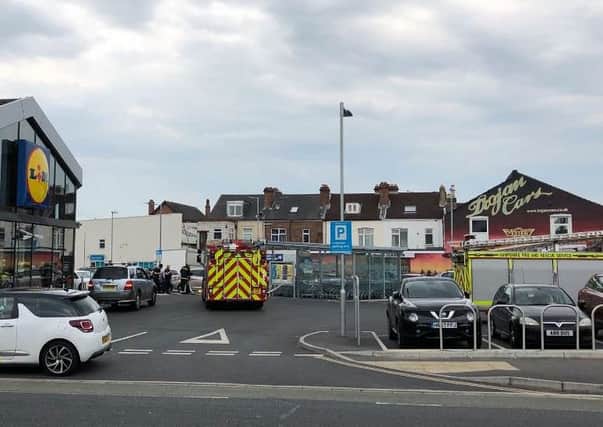 Emergency services at Lidl car park, Picture: Stuart Southwell