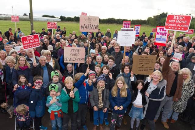 Save Warsash protesters on their march last December