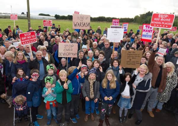Save Warsash protesters on their march last December