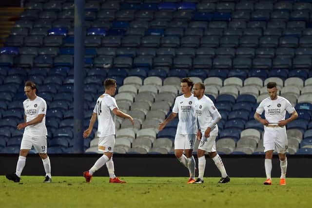 Alfie Rutherford celebrates his goal in the Hawks' win/ Picture: Chris Moorhouse