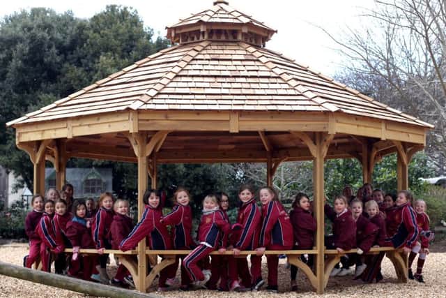 Portsmouth High School girls had lessons, from mathematics to English, in and around the newly built outdoor learning classroom and played and had lunch in the school's gardens