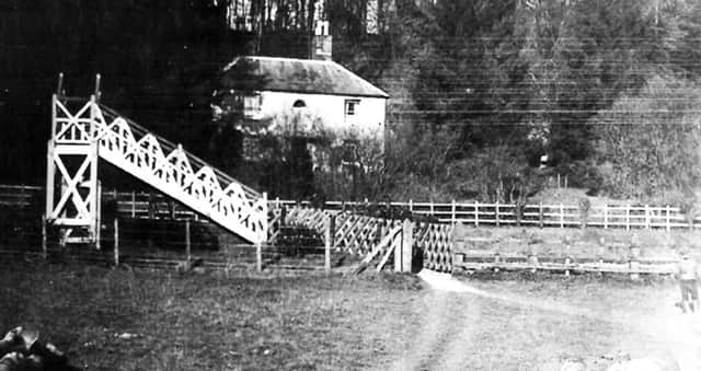 The footbridge at Woodcroft between Rowlands Castle and Buriton tunnel.