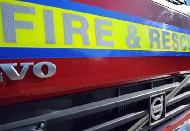 The fire was reported last night