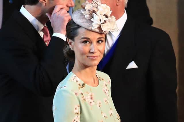 Pippa Middleton arrives in St George's Chapel at Windsor Castle for the wedding of Prince Harry and Meghan Markle. PRESS ASSOCIATION Photo. Picture date: Saturday May 19, 2018. See PA story ROYAL Wedding. Photo credit should read: Danny Lawson/PA Wire ROYAL_Wedding_102924.JPG