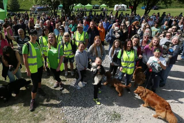The Woofs and Wellies dog walk in Queen Elizabeth Country Park to raise funds for Rowans Hospice Picture: Chris Moorhouse