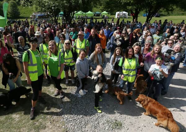 The Woofs and Wellies dog walk in Queen Elizabeth Country Park to raise funds for Rowans Hospice Picture: Chris Moorhouse