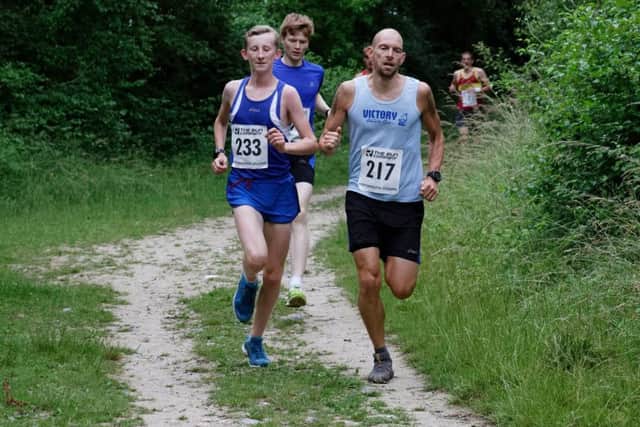 Jacob O'Hara, left, and Paul Mitchinson leading the charge last year. Picture: Alan Dunk
