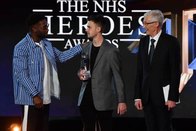 Lewis Hine, 17, from Havant wins at the NHS Heroes Awards. Picture: Phil Harris/Daily Mirror.