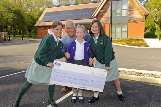 From left, Talia Rutter, Philip Poat, Millie Booth and Anya Rutter at The Rowans Living Well Centre in Purbrook.
Picture by: Malcolm Wells (180504-7104)