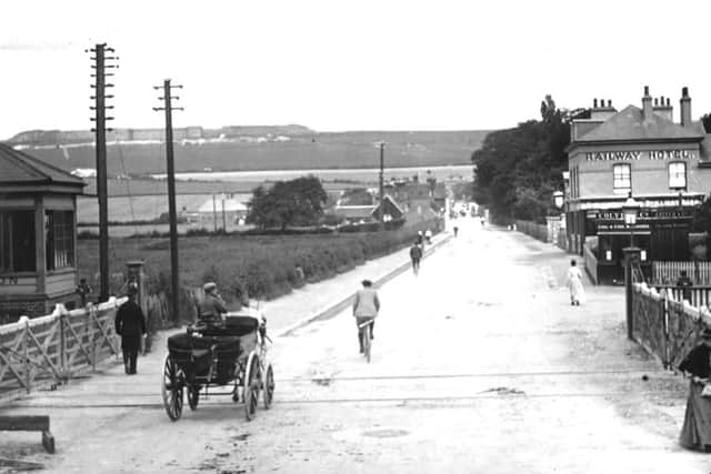 jpns 230518 rw  A view across Cosham circa 1898.  Just how countrified Cosham was at one time. This is a look up the High Street in 1898. Picture: Barry Cox collection