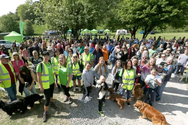 Dog walk in Queen Elizabeth Country Park, Horndean, to raise money for Rowans Hospice.  Picture: Chris Moorhouse