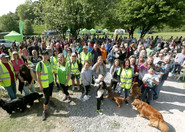 Dog walk in Queen Elizabeth Country Park, Horndean, to raise money for Rowans Hospice.  Picture: Chris Moorhouse