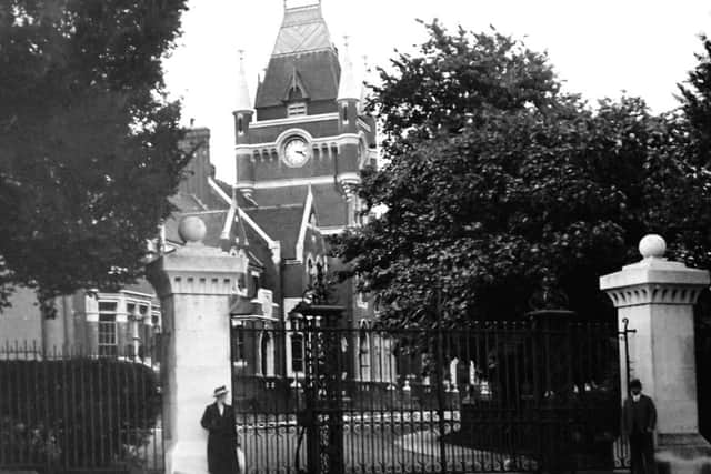 Entrance to Victoria Barracks  As all the buildings have now been demolished I am not sure which gate into the Victoria Barracks this would have been. Any guesses? Picture: R. James collection