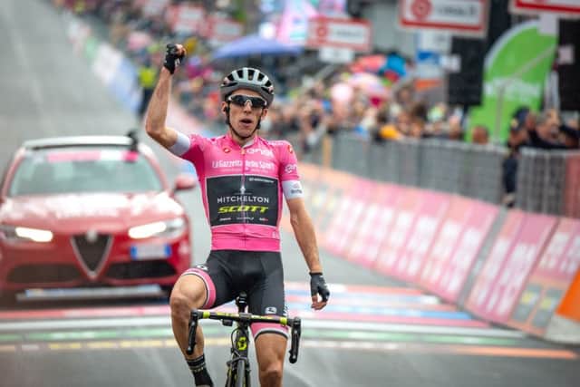 Simon Yates competing in the Giro D'Italia