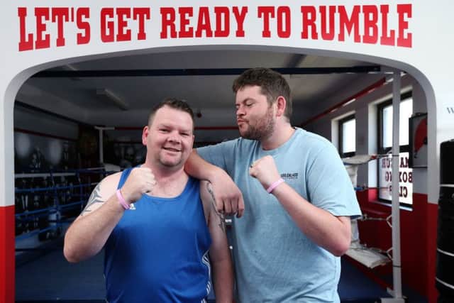 Brothers Jamie (left) and Darryn McClelland will have a fundraising boxing match in a month's time, on behalf of the Amelia-Mae Foundation. They are pictured at Bessey's Gym, Leigh Park Community Centre, Havant                                     Picture: Chris Moorhouse