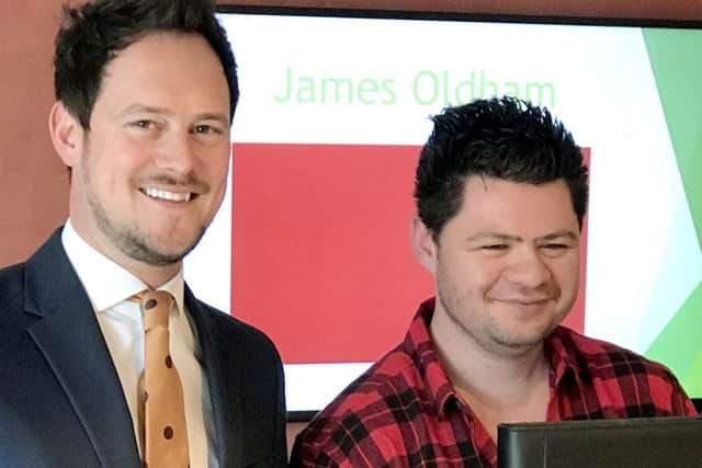 Stephen Morgan with James Oldham