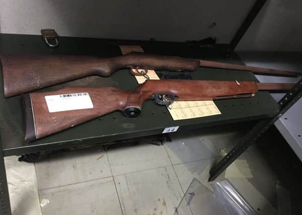 Two rifles were seized by police in the New Forest. Picture: @HCResponseCops