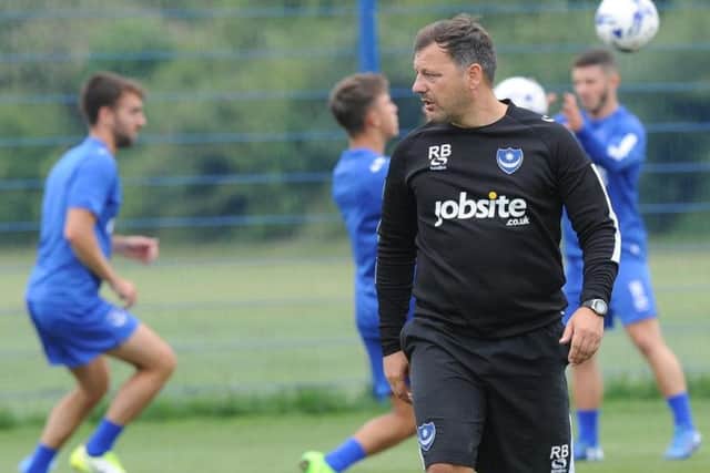 Former Pompey first-team coach Robbie Blake on the training ground with the Blues