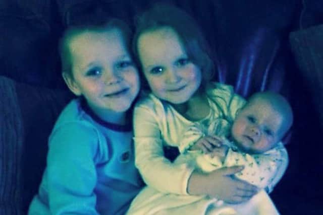 Brandon, Lacie and Lia Pearson. Picture: Greater Manchester Police/PA Wire