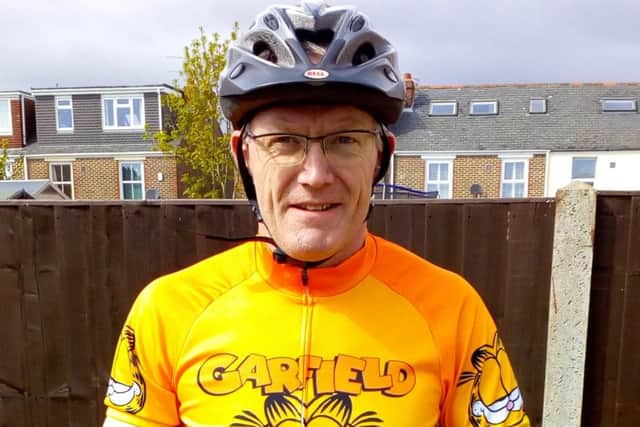 Graham Harfield, 50, from Portsmouth is taking part in three challenges for Alzheimer's Research UK.