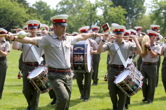 The Massed Bands of the Royal Marines will perform their world-renowned Beating Retreat on London's iconic Horse Guards Parade on May 30 and 31 Picture : Habibur Rahman